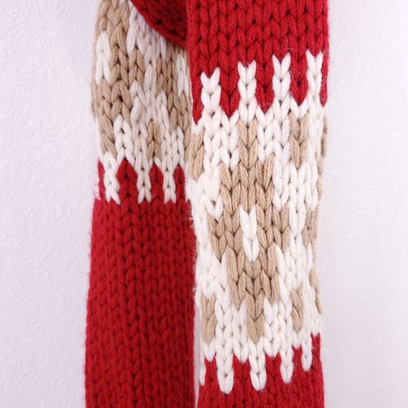 GAP Red/White Knit Scarf and Mittens - Picture 5 of 5